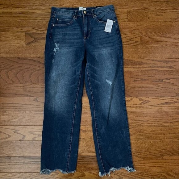 NWT Nicole Miller Heritage Nomad Super High Rise Straight Jeans Size 8 - Picture 1 of 4